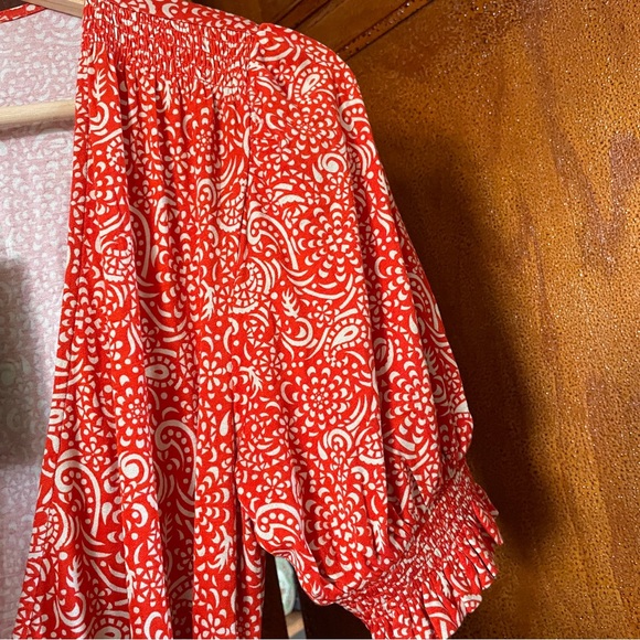 NWT Boden Ruffle Wrap Dress in ecovero paisley with puff sleeve - US 4 Long - Picture 6 of 8